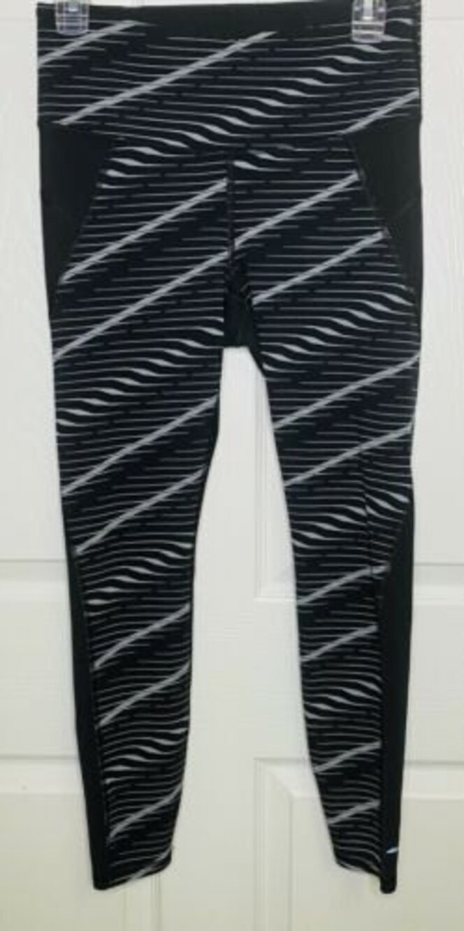 Athleta Size Sm Capri Cropped Leggings Black Gray Beige S/457962-00 S/74297 EUC